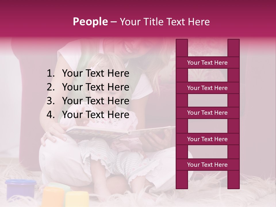 Sofa Literacy Having Fun PowerPoint Template