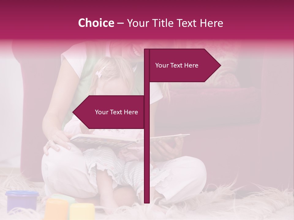 Sofa Literacy Having Fun PowerPoint Template