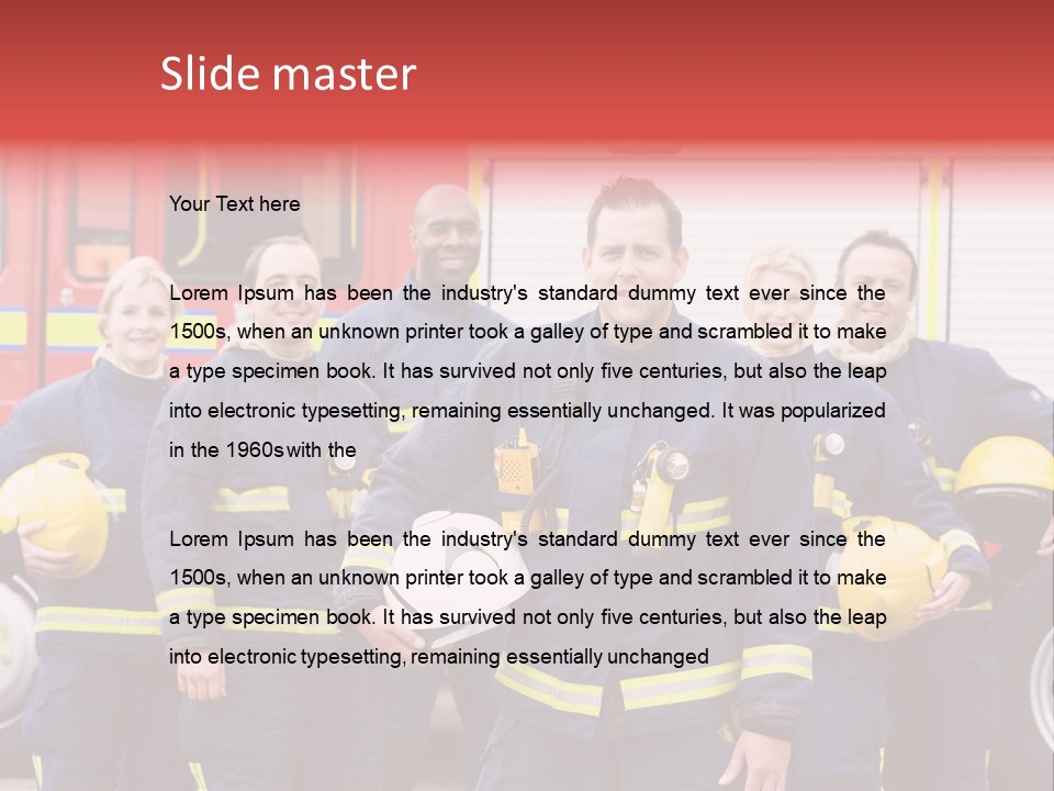 Fire Engine African American Leader PowerPoint Template