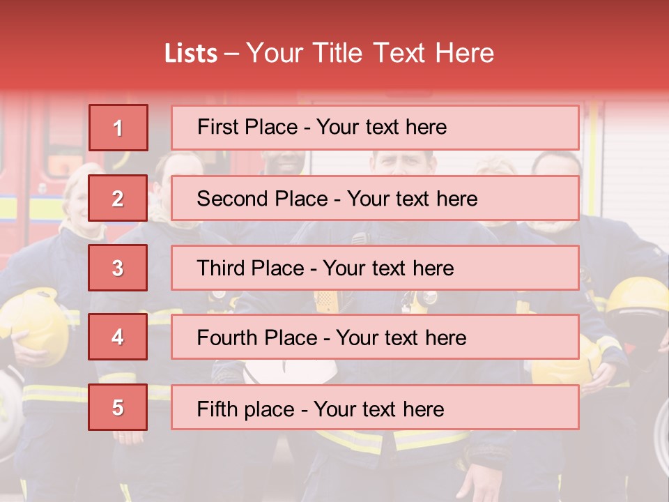 Fire Engine African American Leader PowerPoint Template