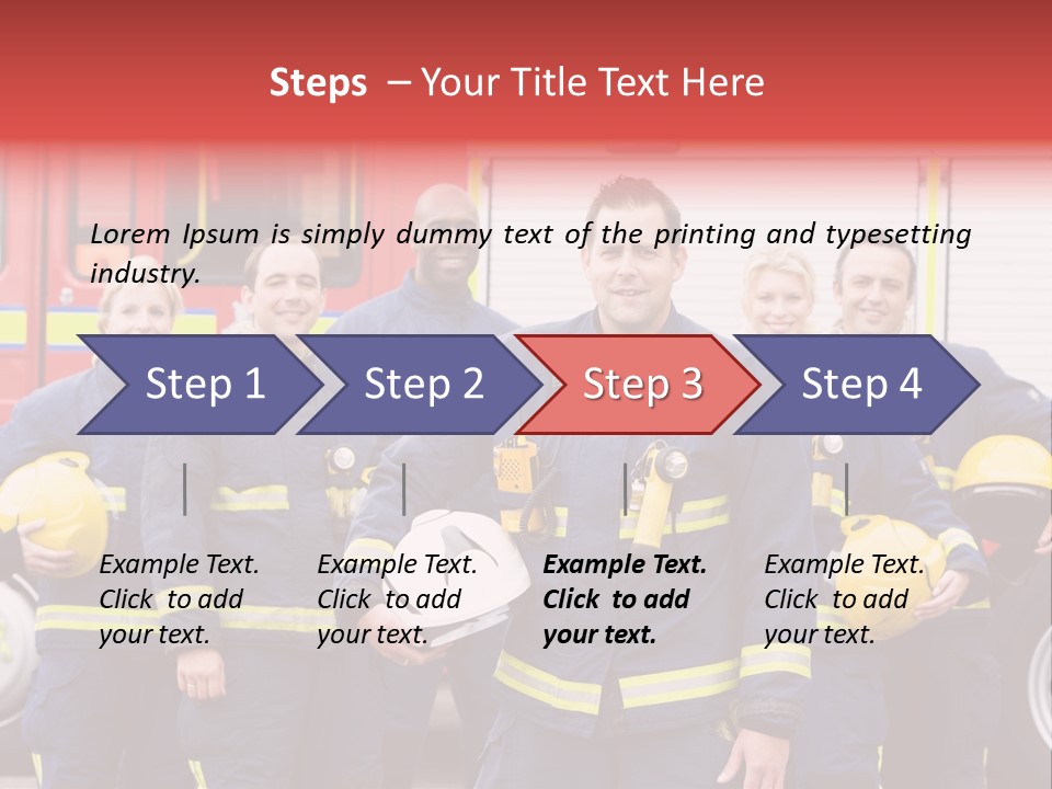 Fire Engine African American Leader PowerPoint Template