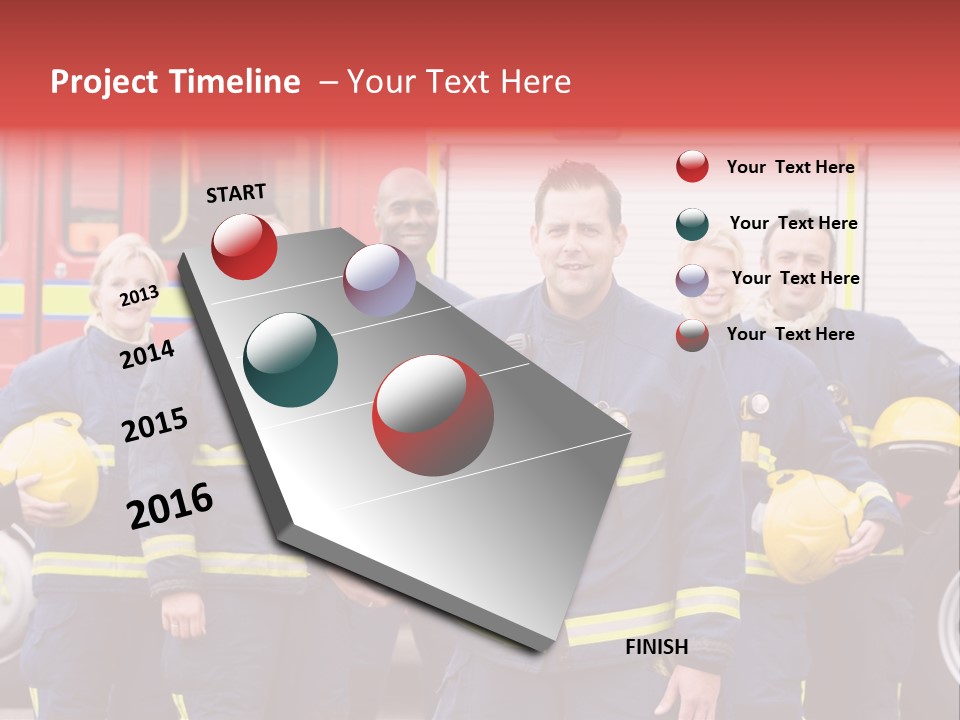 Fire Engine African American Leader PowerPoint Template