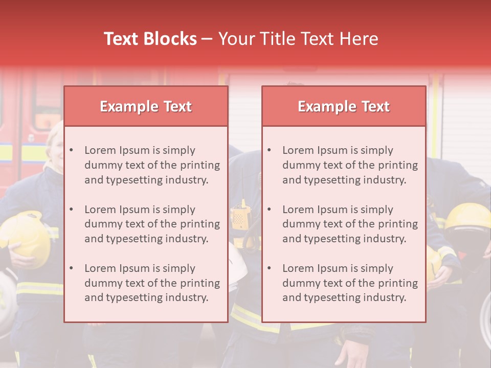 Fire Engine African American Leader PowerPoint Template