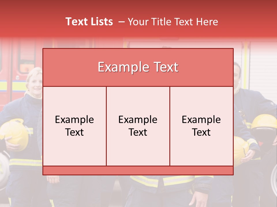Fire Engine African American Leader PowerPoint Template