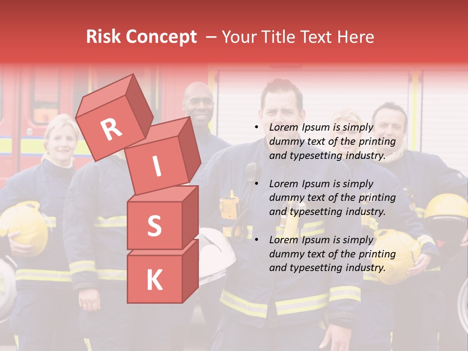 Fire Engine African American Leader PowerPoint Template