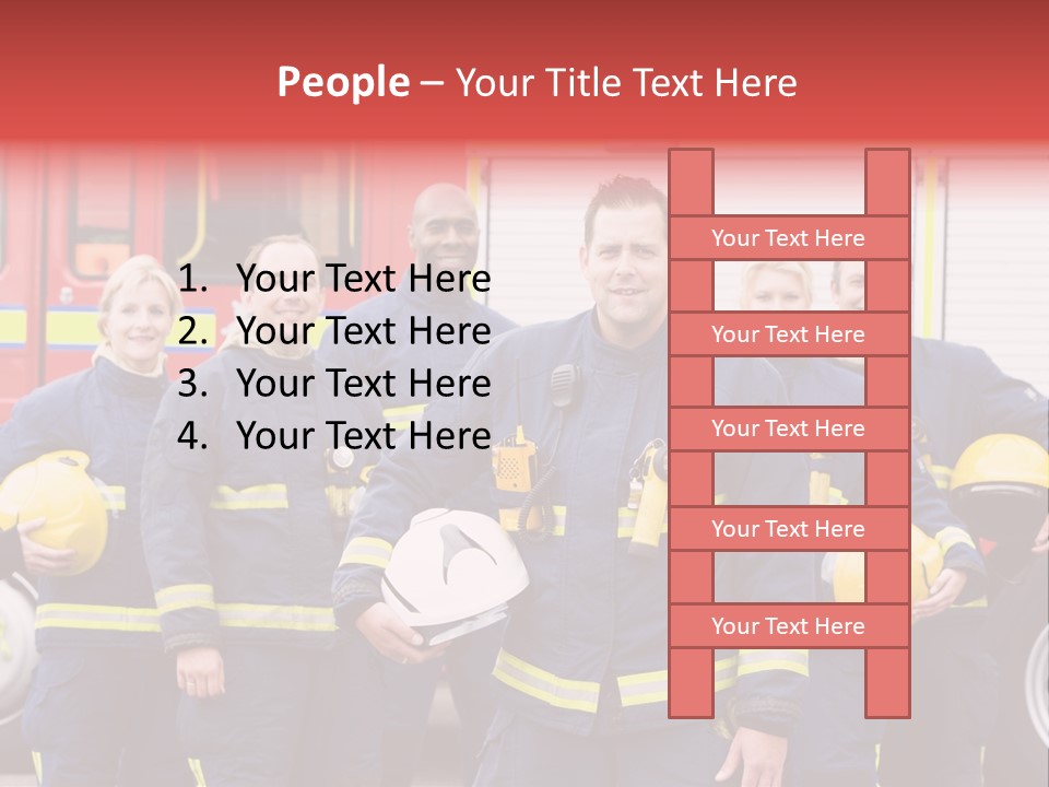 Fire Engine African American Leader PowerPoint Template