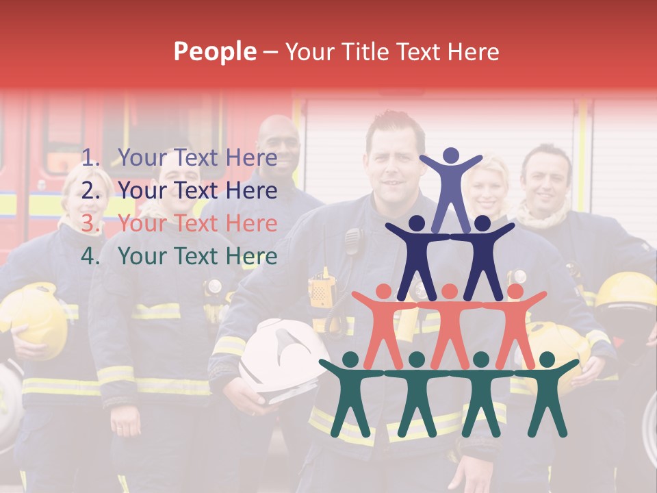 Fire Engine African American Leader PowerPoint Template
