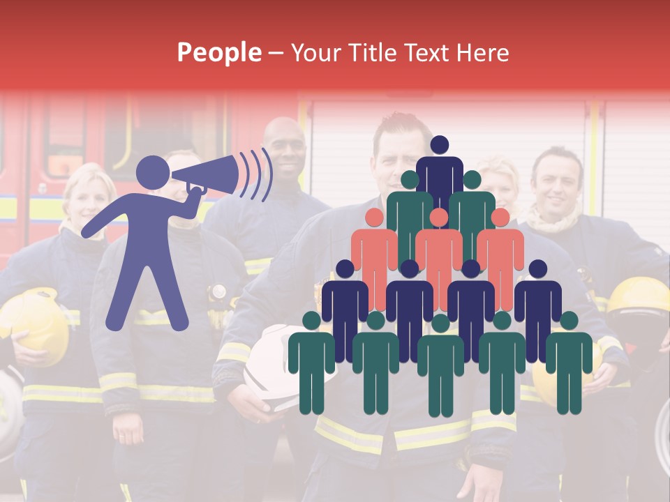 Fire Engine African American Leader PowerPoint Template