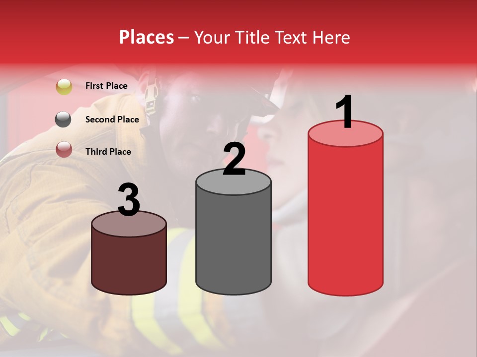 First Aid Fire Truck Hero PowerPoint Template