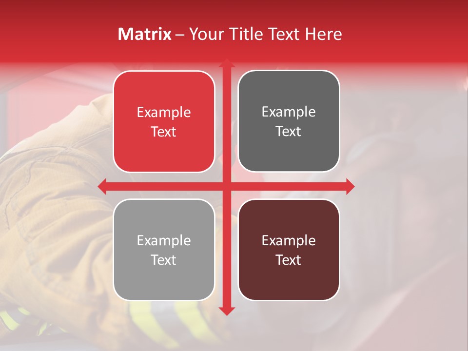 First Aid Fire Truck Hero PowerPoint Template