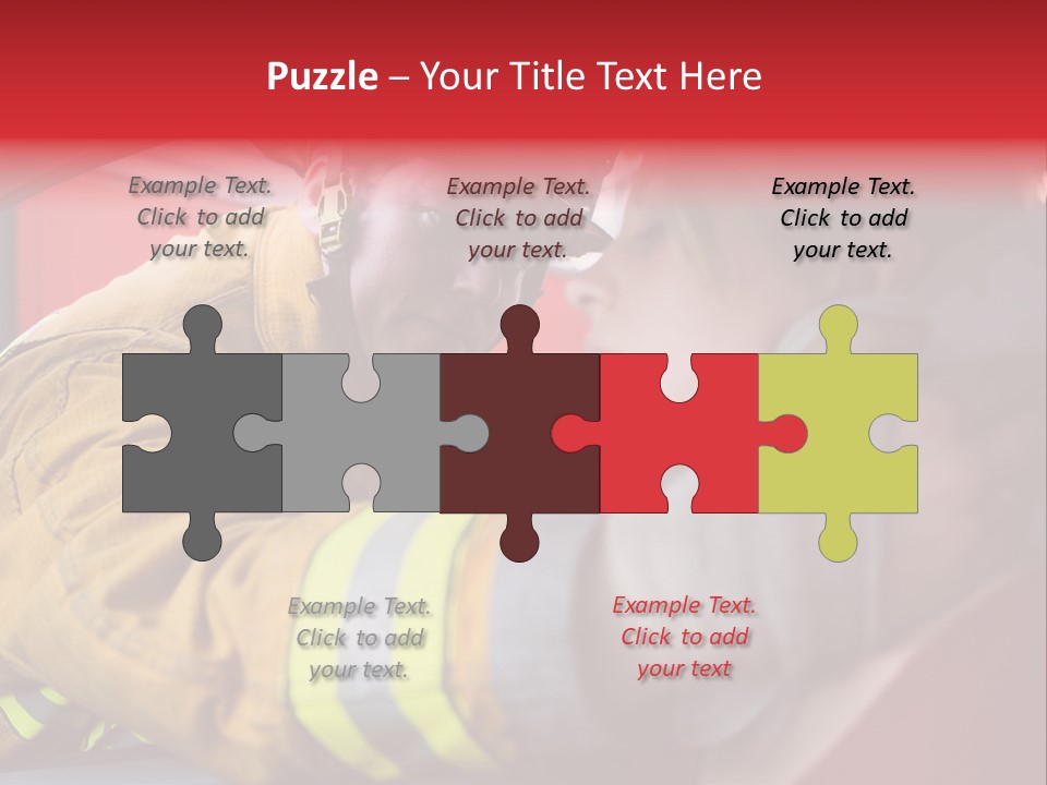 First Aid Fire Truck Hero PowerPoint Template