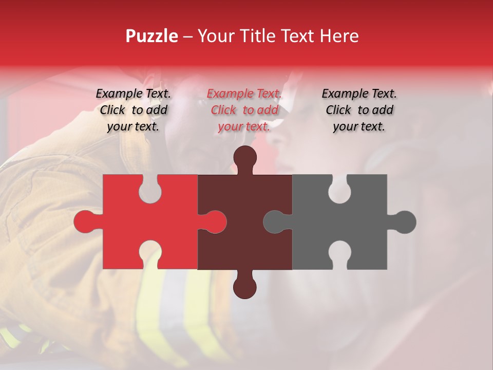 First Aid Fire Truck Hero PowerPoint Template