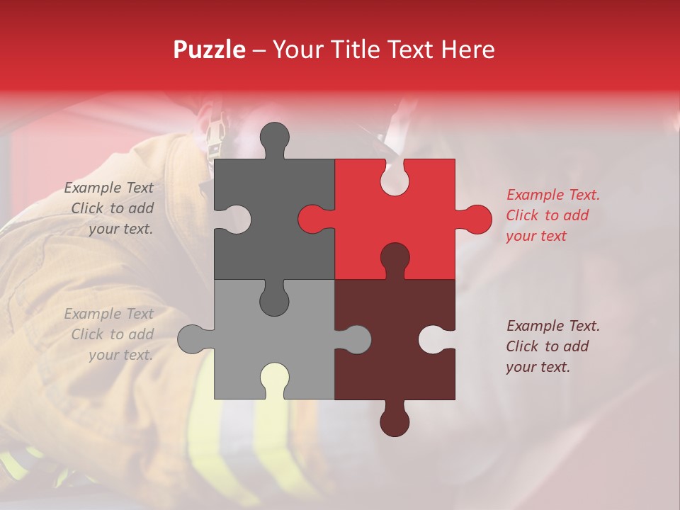 First Aid Fire Truck Hero PowerPoint Template
