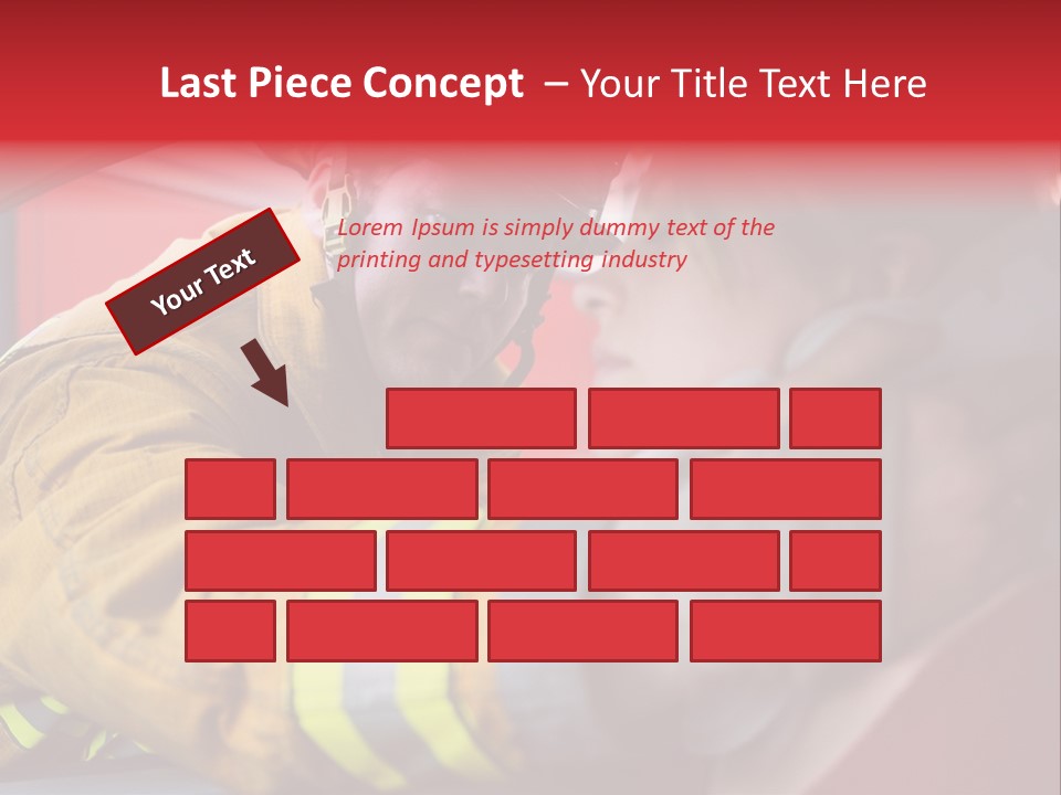 First Aid Fire Truck Hero PowerPoint Template