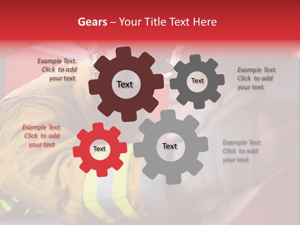 First Aid Fire Truck Hero PowerPoint Template