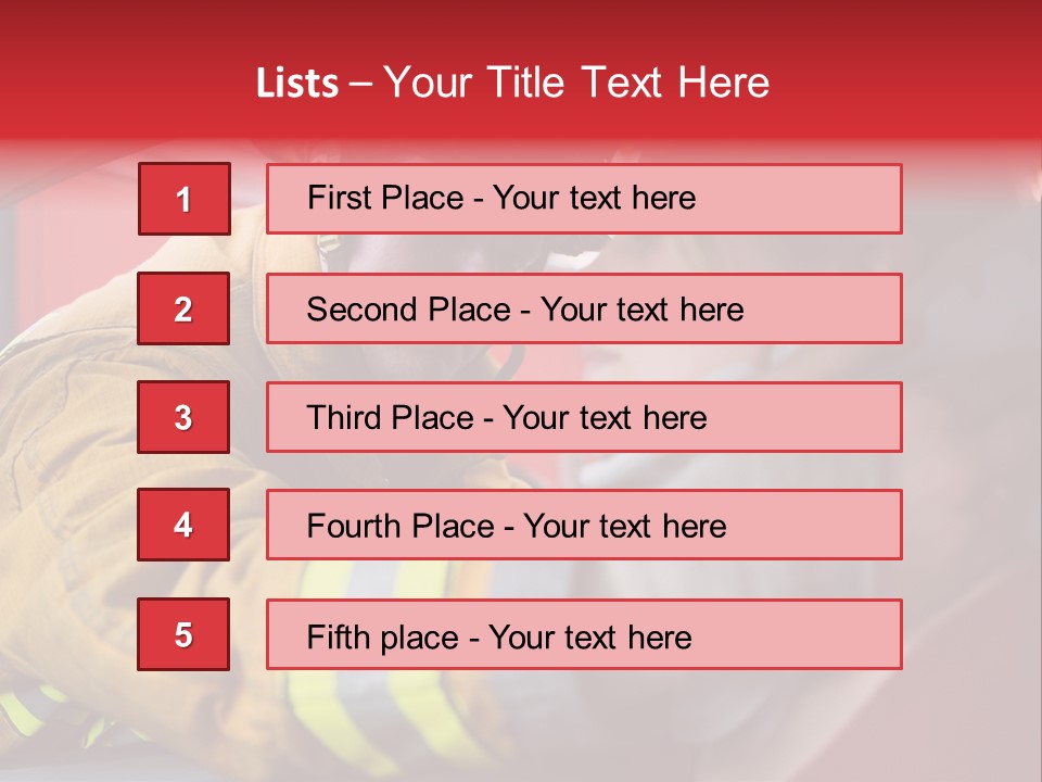 First Aid Fire Truck Hero PowerPoint Template