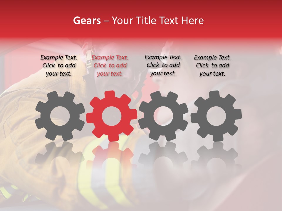 First Aid Fire Truck Hero PowerPoint Template