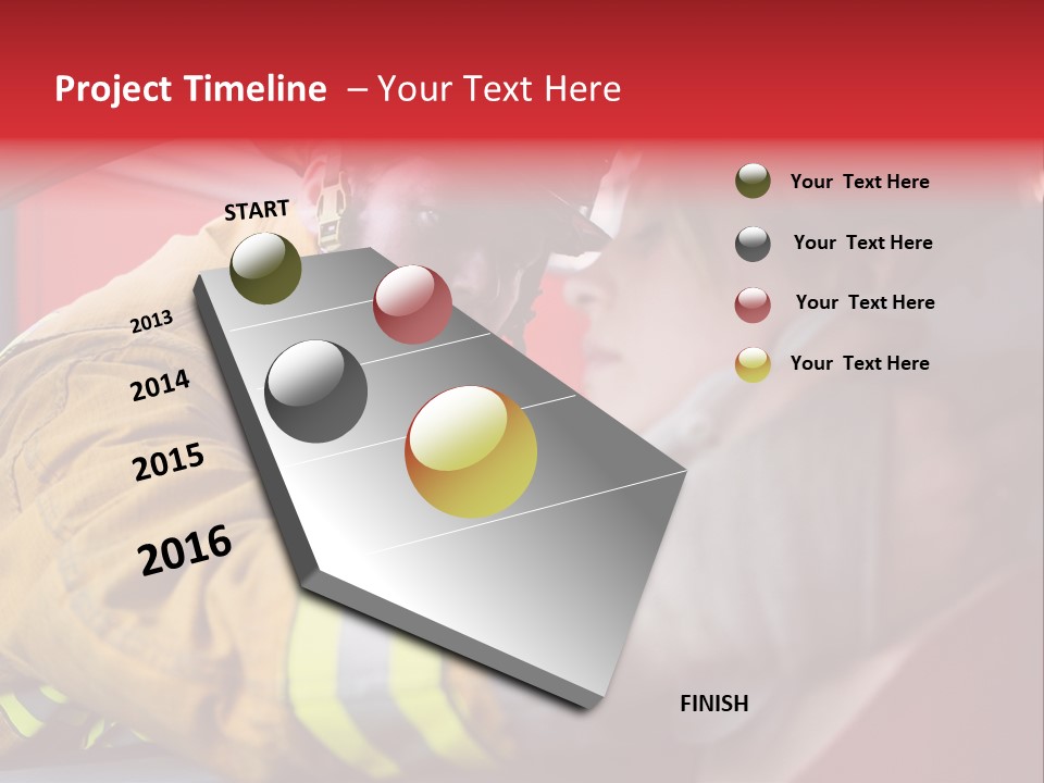 First Aid Fire Truck Hero PowerPoint Template