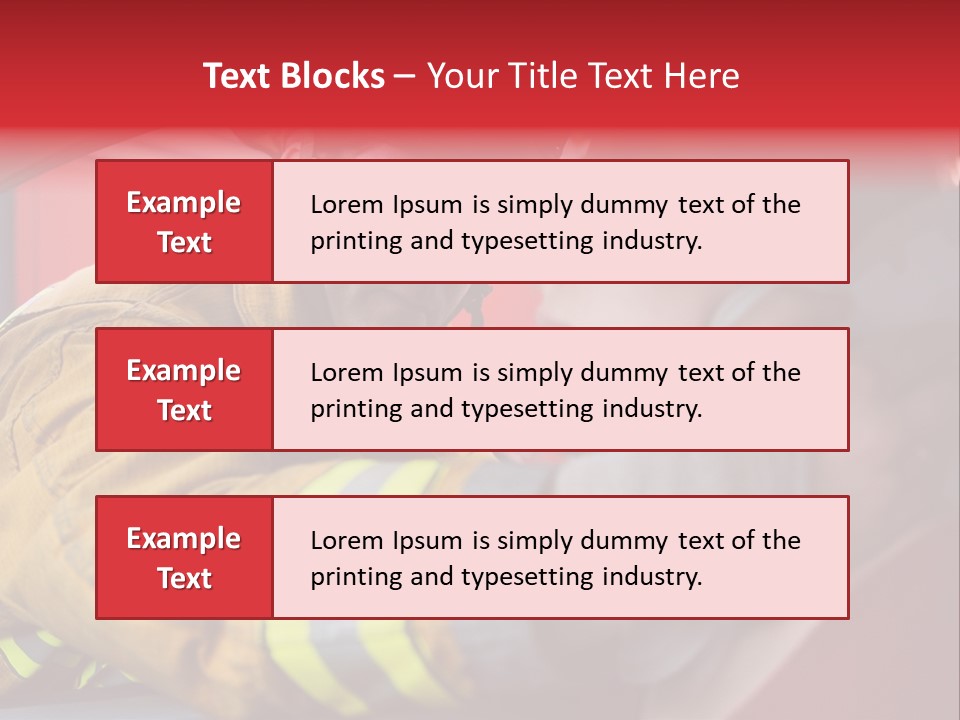 First Aid Fire Truck Hero PowerPoint Template