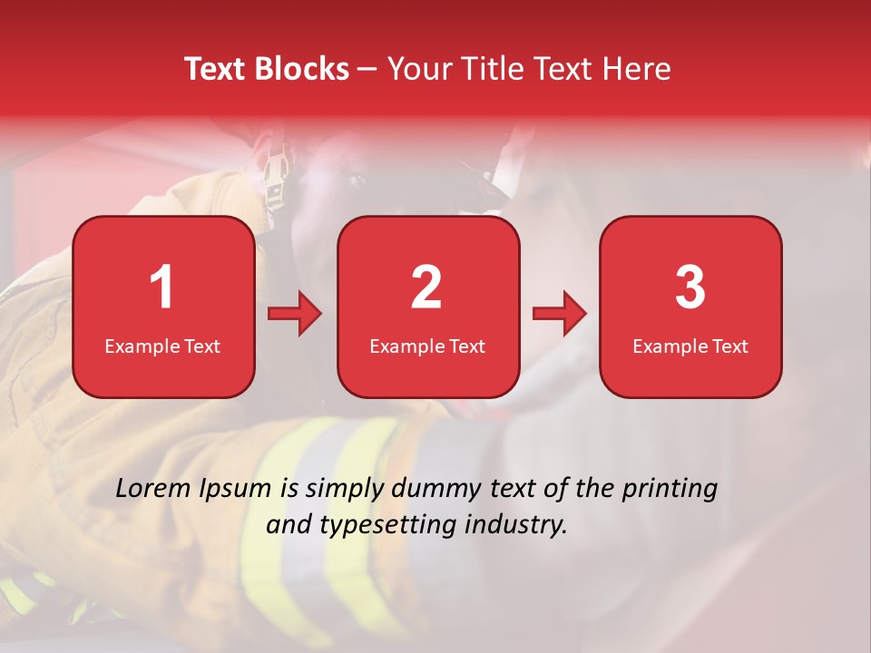 First Aid Fire Truck Hero PowerPoint Template