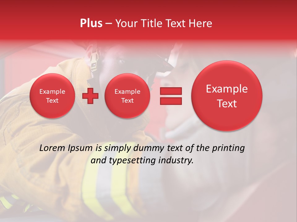 First Aid Fire Truck Hero PowerPoint Template