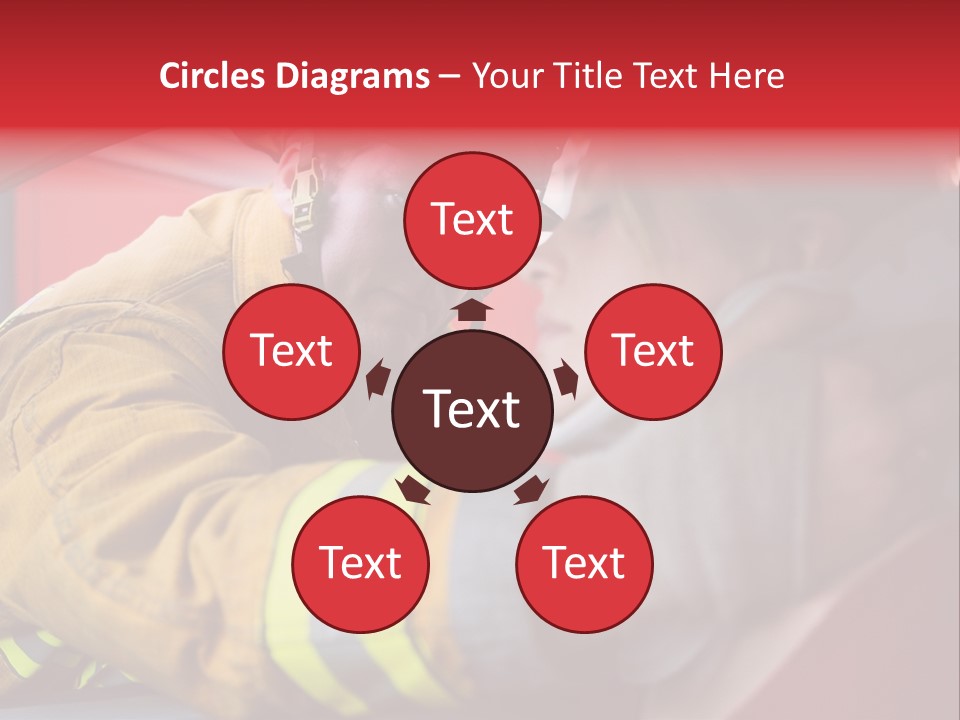 First Aid Fire Truck Hero PowerPoint Template