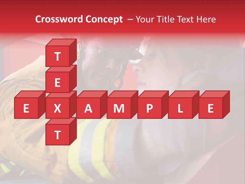 First Aid Fire Truck Hero PowerPoint Template