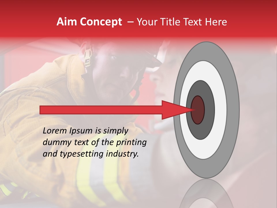 First Aid Fire Truck Hero PowerPoint Template