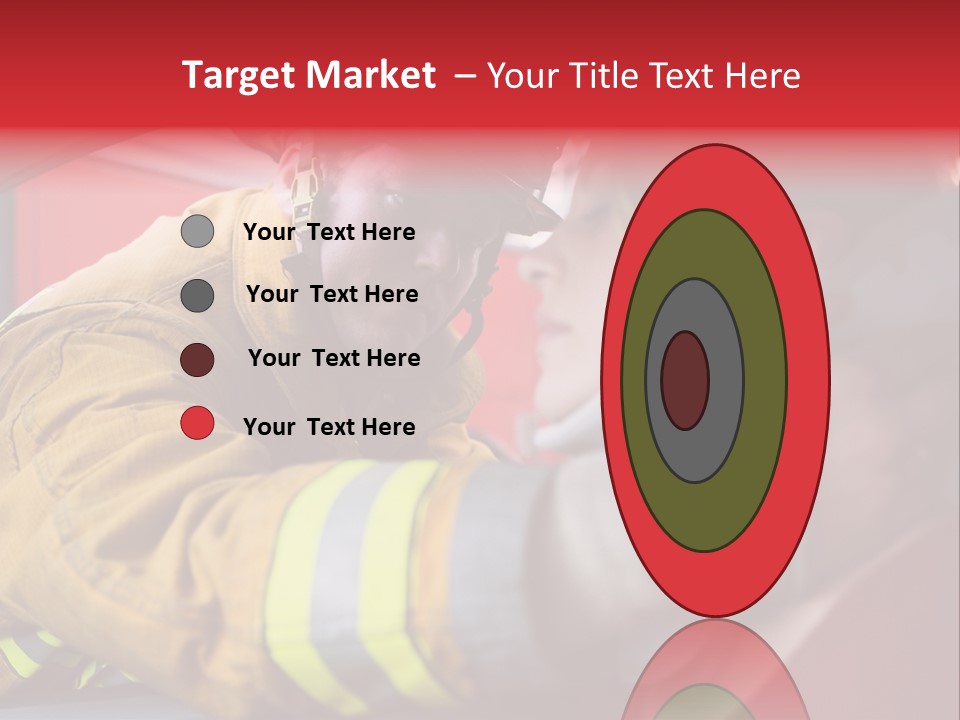 First Aid Fire Truck Hero PowerPoint Template