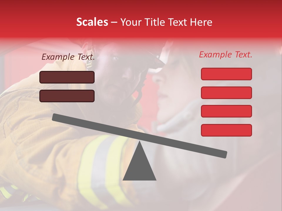 First Aid Fire Truck Hero PowerPoint Template