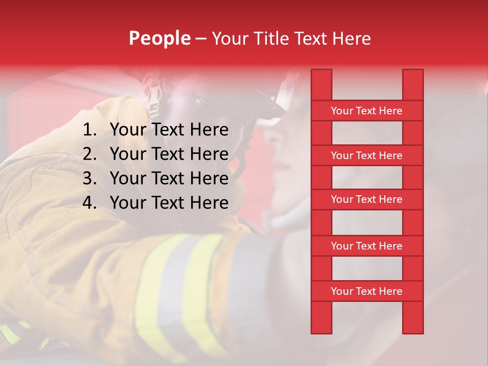 First Aid Fire Truck Hero PowerPoint Template
