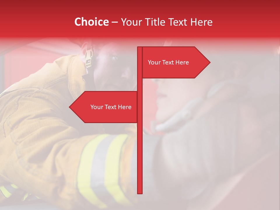 First Aid Fire Truck Hero PowerPoint Template
