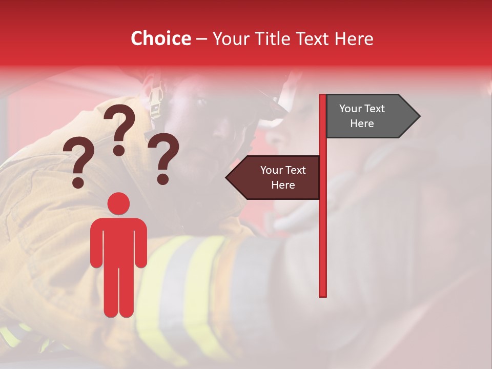 First Aid Fire Truck Hero PowerPoint Template
