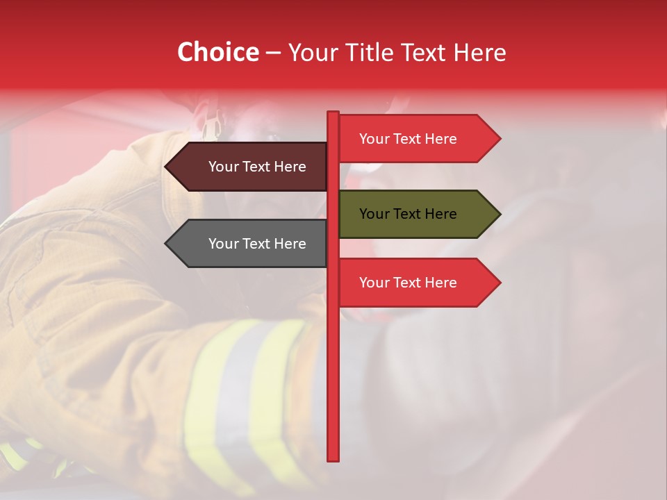 First Aid Fire Truck Hero PowerPoint Template