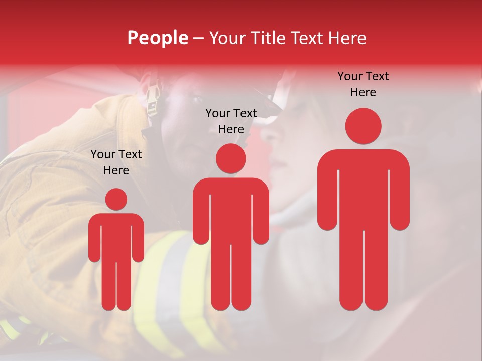 First Aid Fire Truck Hero PowerPoint Template