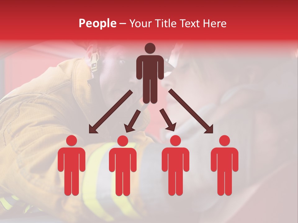 First Aid Fire Truck Hero PowerPoint Template