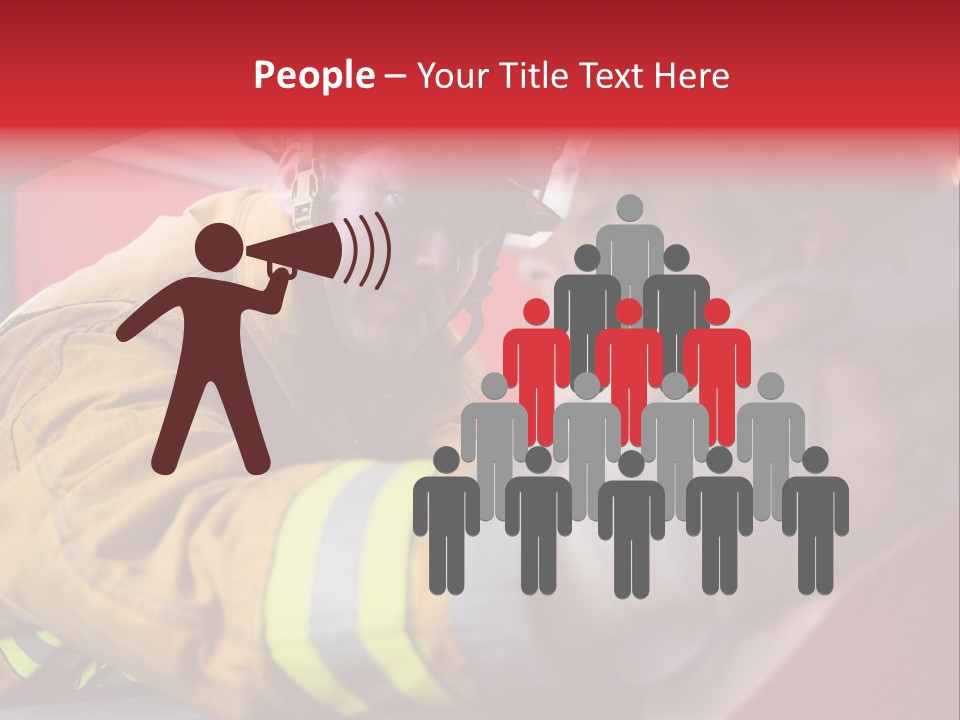 First Aid Fire Truck Hero PowerPoint Template