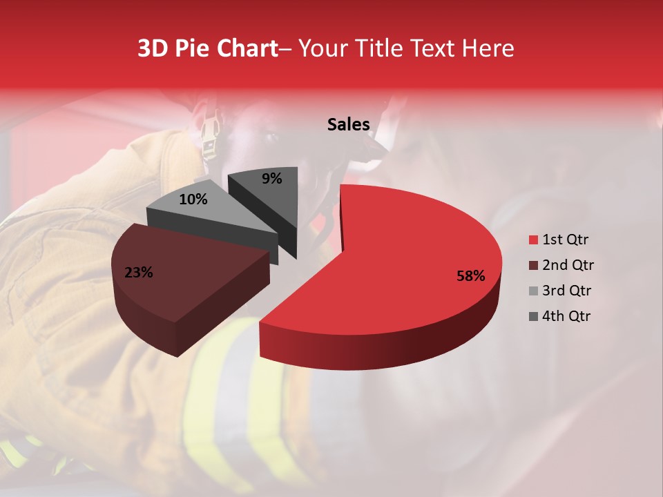 First Aid Fire Truck Hero PowerPoint Template
