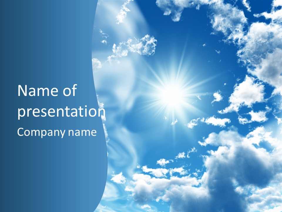 Cloudy Pure High PowerPoint Template