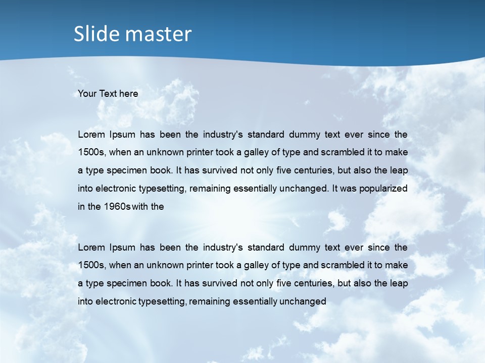 Cloudy Pure High PowerPoint Template