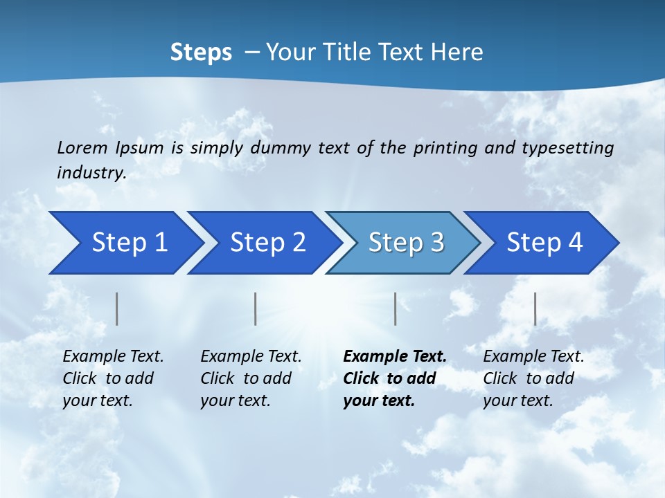 Cloudy Pure High PowerPoint Template