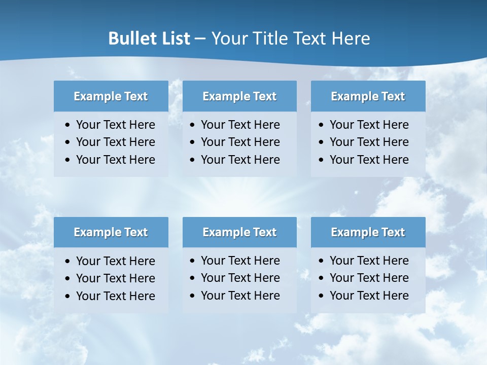 Cloudy Pure High PowerPoint Template