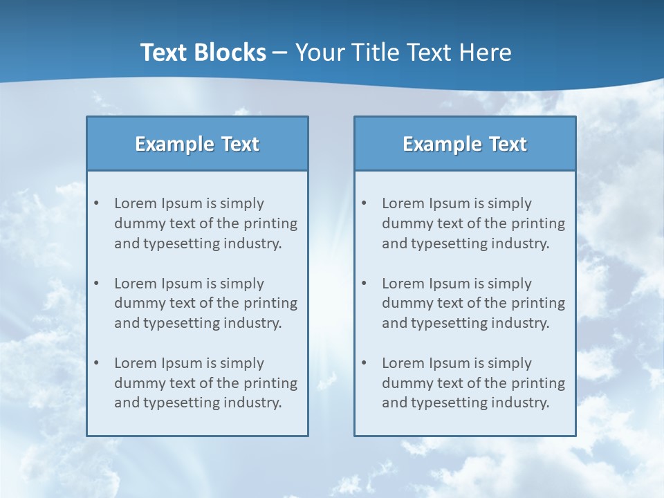 Cloudy Pure High PowerPoint Template