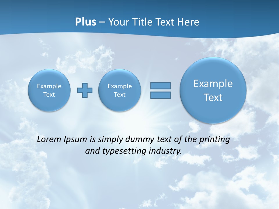 Cloudy Pure High PowerPoint Template
