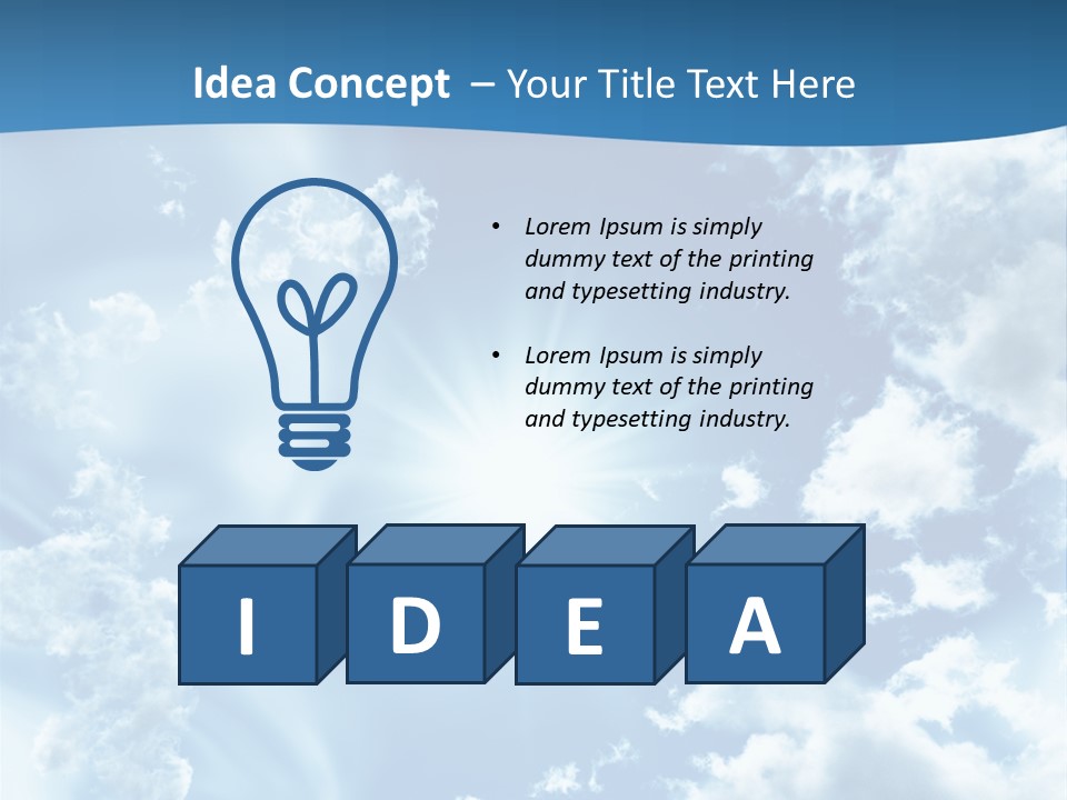 Cloudy Pure High PowerPoint Template