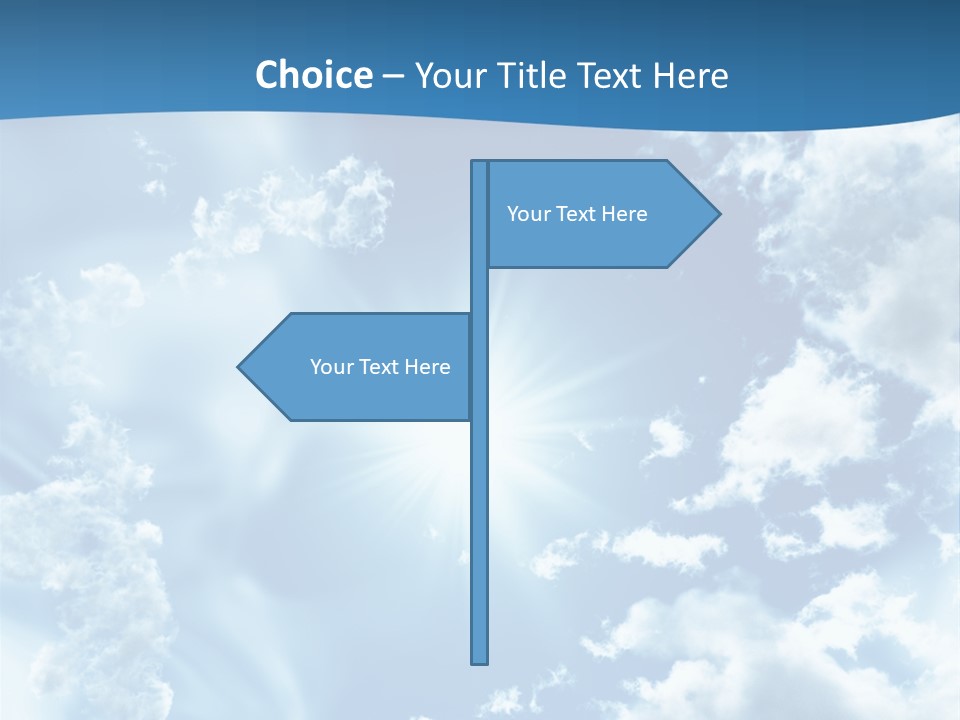 Cloudy Pure High PowerPoint Template
