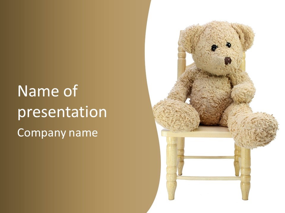 Ear Brown Bear PowerPoint Template