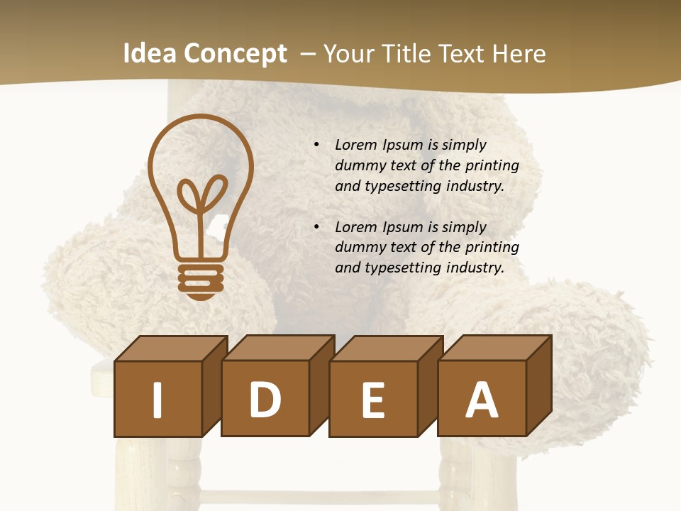 Ear Brown Bear PowerPoint Template