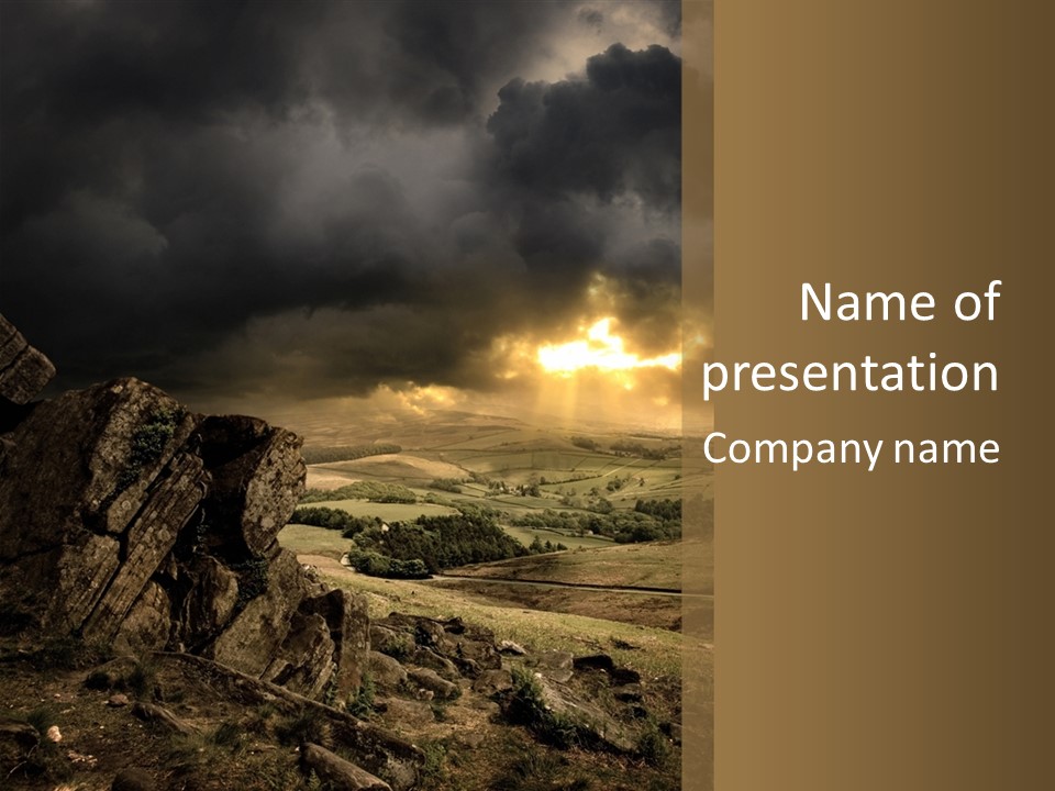 Wilderness Non Urban Scene Mountain Peak PowerPoint Template