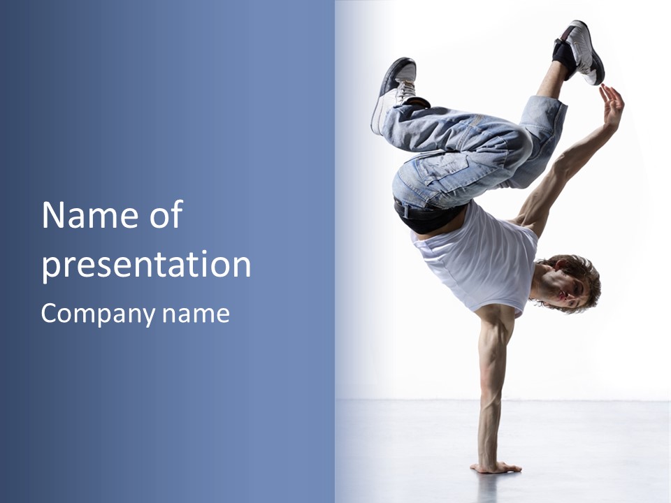 Dancer Exercise Motion PowerPoint Template